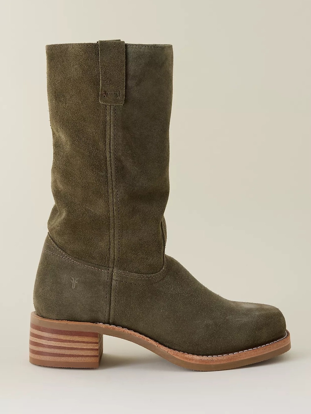 Frye Campus 12R Boots Olive Suede